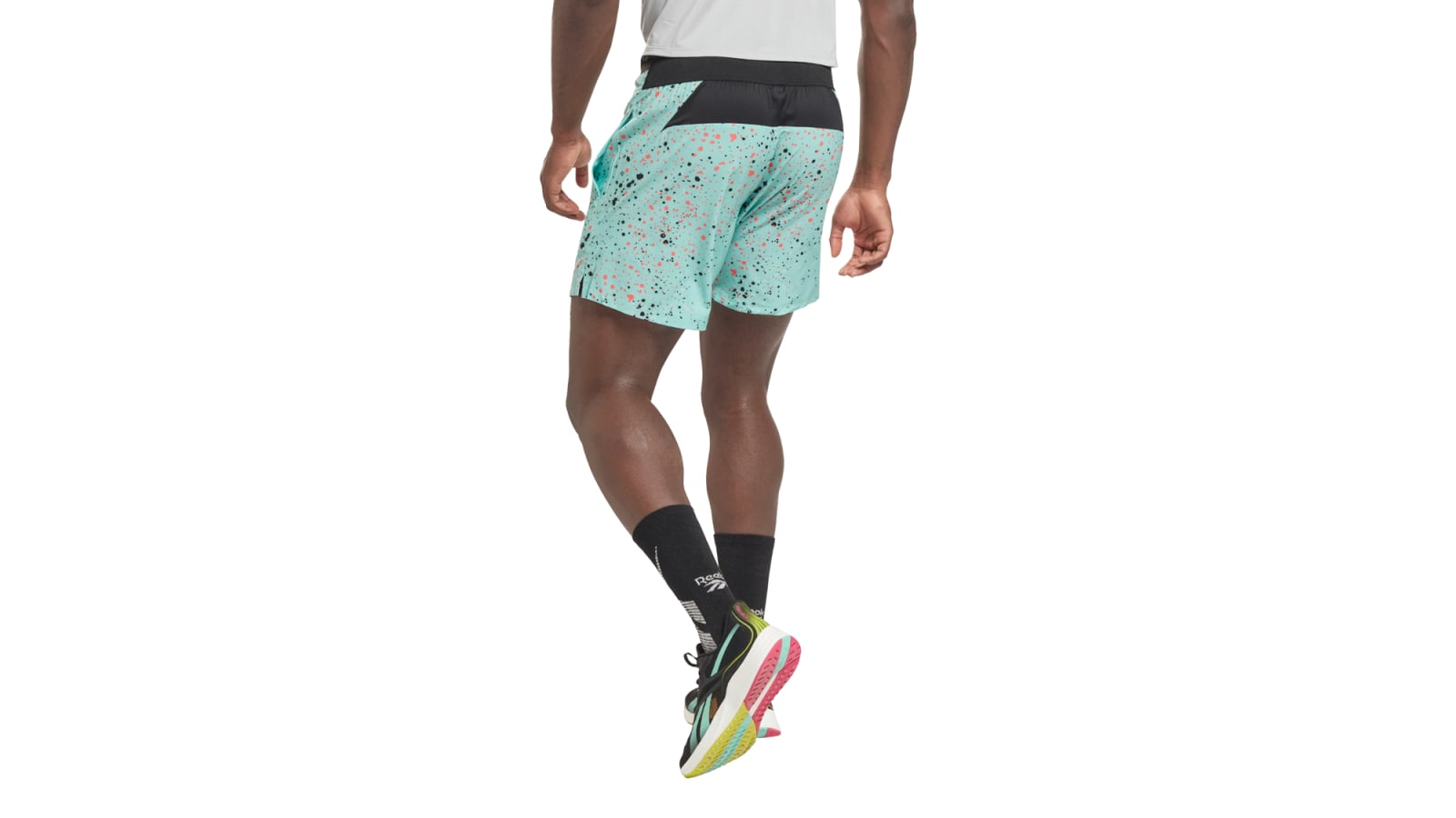 Reebok Men's Strength All Over Print Shorts - Semi Classic Teal
